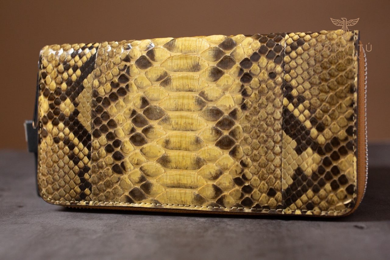 Ví Zippy da Trăn Animal Hunting Genuine Python Skin - TTA0183