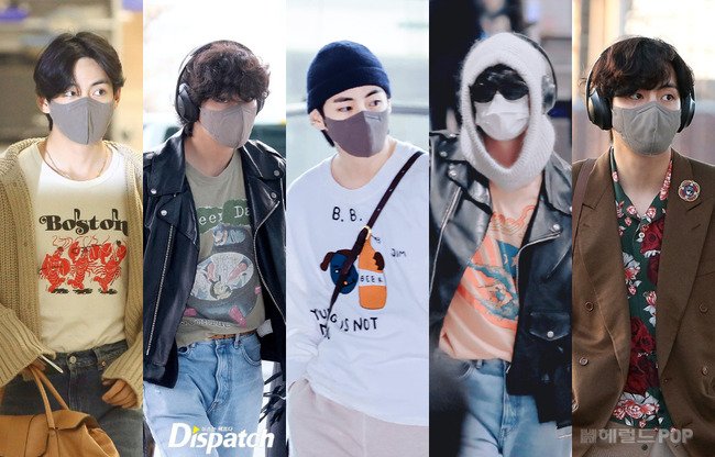 V (BTS) Kim Taehyung là biểu tượng thời trang sân bay