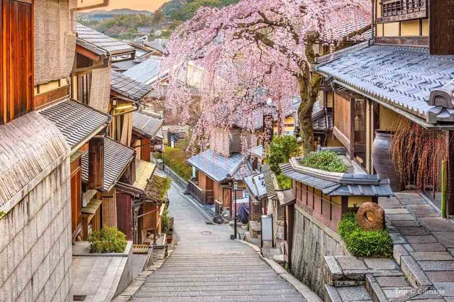 Một khu phố ở Kyoto Nhật Bản